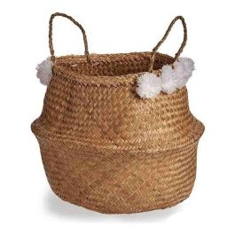 Cesto Blanco Marrón Natural Junco Pompones 8 L 32 x 30 x 32 cm Precio: 10.50000006. SKU: S3610042