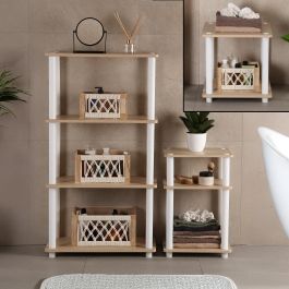 Versa Estanteria 2 Alturas Blanca 40x41.5x39.5 cm Madera MDF y Plástico