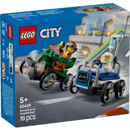 Juego de construccion coches de carreras: avión vs cama de hospital lego city great vehicles Juego de construccion coches de carreras: avión vs cama de hospital lego city great vehicles