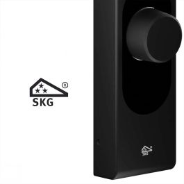 Shelly LOQED Touch Smart Lock Cerradura de puerta inteligente Bluetooth Código Lector de huellas dactilares Sin llave Mando a distancia Negro Inalámbrico 1 pieza