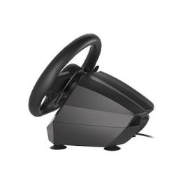 GENESIS Volante + Pedales Seaborg 400 Negro, Plata USB para Nintendo Switch, PC, PlayStation 4, Playstation 3, Xbox 360, Xbox One, Xbox One S, Xbox One X