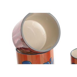 DKD Home Decor Macetero Multicolor Cerámica 13.6 x 11.8 x 13.6 cm Set de 3