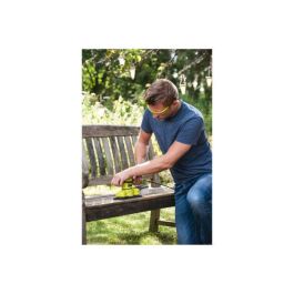 Ryobi Lijadora Vibratoria 1/3 Hoja 200W con Sistema de Succión, Colector de Plástico y 20 Abrasivos