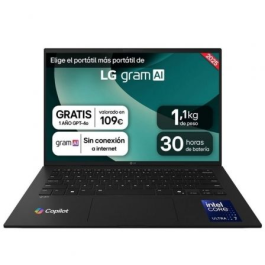 LG Portátil gram 14ZDD90T-G.AX88B 14" WUXGA Intel Core Ultra7 32GB RAM 1TB SSD Teclado Español Ultraligero 1.12kg Precio: 1317.79000045. SKU: B1DHXD7S2T