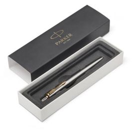 Parker Bolígrafo Jotter Acero Inoxidable con Adornos Dorados