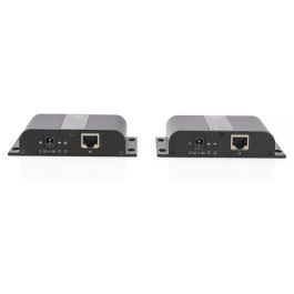 Digitus Extender Set HDMI 4K por IP Cat5/5e/6/7 Negro, Extensor de Señal AV hasta 120m Cableado, Transmisor y Receptor para Alta Definición