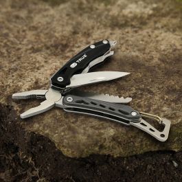 True Multiherramienta 9 en 1 con alicates, cuchillo, sierra, destornilladores y abrebotellas, acero inoxidable y aluminio aeronáutico True Multiherramienta 9 en 1 con alicates, cuchillo, sierra, destornilladores y abrebotellas, acero inoxidable y aluminio aeronáutico