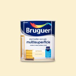 Bruguer Esmalte acrílico multisuperficie Blanco Algodón Satinado 0,750L 5057441 - Sin olor, secado rápido, ultralavable Precio: 21.49999995. SKU: S7902841