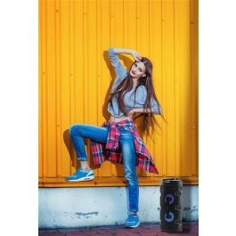 Elbe ALT-88-TWS Altavoz Bluetooth Karaoke Portátil LED 10W con Micrófono, SD, USB y FM