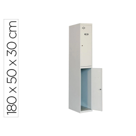 Simonrack Taquilla Metálica 2 Puertas Cerradura Etiquetero Respiradero Gris/Gris 1800x500x300 mm Precio: 178.49999981. SKU: B15PLRDSDZ