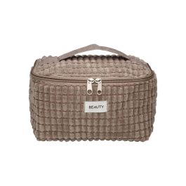 Neceser de Viaje Versa Corduroy Caqui Poliéster Textil 12 x 12 x 20 cm