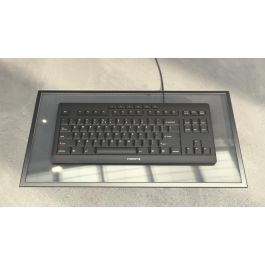 CHERRY TAS STREAM KEYBOARD TKL Corded EU-Layout grau
