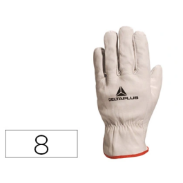Deltaplus Guantes de Piel de Vacuno para Todo Tipo de Trabajos, Alta Destreza, Flexibilidad y Confort, Homologado EN388, Talla 8 Precio: 8.49999953. SKU: B12QHY2DQ5