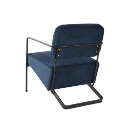 DKD Home Decor Butaca Azul Negro 72 x 71 x 55.5 cm