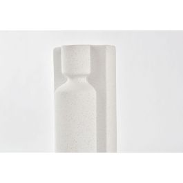 DKD Home Decor Jarrón Scandi Decorativo Cerámica Blanco, Alto 23.5 cm, Ancho 14 cm, Largo 11.5 cm, Set de 4 Unidades