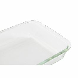 Bandeja para Horno DKD Home Decor Transparente Vidrio de Borosilicato (35 x 21.5 x 6 cm)