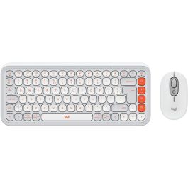Logitech 920-013141 POP ICON COMBO Teclado y Ratón Inalámbrico Bluetooth QWERTY US Blanco/Off White