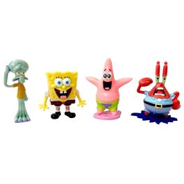 COMANSI Blister Figuras Bob Esponja, Patricio, Calamardo y Cangrejo, Tamaño 9cm, Incluye 4 Figuras