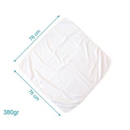 KioKids Toalla de Baño Bebé Bambú Ultra Suave con Capucha Termoclimática Oeko-Tex 76x76 cm Blanca 380 gr