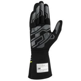 Omp OMPIB0-0777-B01-178-M Guantes Sport My2025 Ignífugos FIA 8856-2018 para Carreras, Negro Fluo Amarillo Talla M
