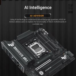 ASUS TUF GAMING B850M-PLUS WiFi Placa Base Gaming AMD B850 Zócalo AM5 micro ATX DDR5 Wi-Fi 6E 2.5GbE
