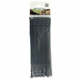 Nature Bolsa de 10 Anclajes de Polietileno Reciclado para Bordes de Jardín H 26.7x1.9x1.8cm Negro para encajar o atornillar