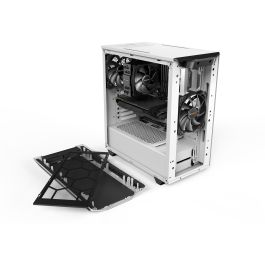 Be Quiet Pure Base 500 Window Blanco - Caja de PC con panel superior intercambiable, ventiladores Pure Wings 2, tapetes aislantes y soporte para refrigeración líquida.