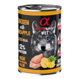 Alpha Spirit Spirit Canine Pollo Con Piña Lata 6x400 gr Alimento Húmedo Completo para Perros Adultos Precio: 13.4999997. SKU: B1KMLX3LNV