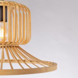 Lámpara Colgante Pinos de Tlemcen SKD-P80115, Ratán Natural de Primera Calidad, Estilo Boho-Chic con Casquillo E27 para Ambientes Cálidos