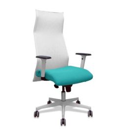 Sillon Piqueras Y Crespo Sahuco Direccion Uso Intensivo (8H) Brazos Blancos Regulables Mecanismo Sincro Respaldo Malla Blanca Transpirable Y Asiento Tapizado Bali Turquesa Precio: 509.88999974. SKU: B15NJNQEJ2