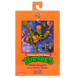 NECA Figura Ultimate Michelangelo VHS Cartoon Teenage Mutant Ninja Turtles articulada 18cm con accesorios