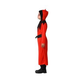 Disfraz Demonio Niño Halloween Túnica con Capucha Rojo Talla 10-12 Años Disfraz Demonio Niño Halloween Túnica con Capucha Rojo Talla 10-12 Años