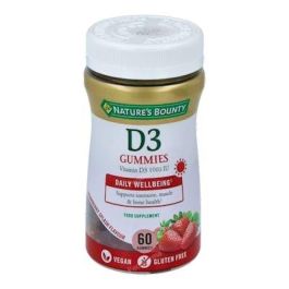 Nature'S Bounty Vitamina D3 1000 UI Gomitas de Fresa Veganas 60 Gomitas - Sin Gluten, Lactosa, Azúcar para Huesos, Músculos e Inmunidad Precio: 12.8900002. SKU: B1C4ZCPJHT