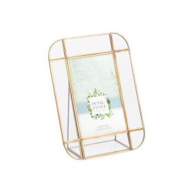 DKD Home Decor Marco de Foto Romántico Dorado Transparente Metal y Cristal 13x18 cm (2 Unidades) Precio: 18.79000046. SKU: B1H4WCE8KV