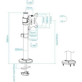 TooQ DB1131TN-B Soporte de Mesa para Pantallas 17"-32" Giratorio Inclinable Rotación VESA 75x75 100x100 8kg Negro TooQ DB1131TN-B Soporte de Mesa para Pantallas 17"-32" Giratorio Inclinable Rotación VESA 75x75 100x100 8kg Negro