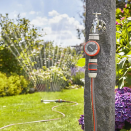Gardena Temporizador de agua para grifos 20/27 y 26/34, duración ajustable 5-120 min