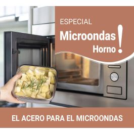 Quttin Fiambre Acero 2.6L para Microondas y Horno 23 cm x 17.9 cm x 11.6 cm (12 Unidades)