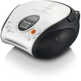 Lenco SCD-24 Radio FM Digital Portátil MP3 Reproductor Blanco y Negro