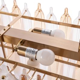 Lámpara Techo Plumas Champán Cristal 100 X 35 X 38 cm