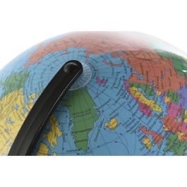 DKD Home Decor Globo Terraqueo Azul Negro Multicolor con Luz 32 x 41 x 33 cm