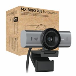 Logitech MX Brio 705 Webcam 4K Ultra HD Profesional para Colaboración y Streaming Certificada Teams Zoom Google Meet