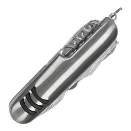 The Concept Factory Navaja Multifunción 11 En 1 de Acero Inoxidable con Tijeras, Cuchillo y 9 Herramientas Más