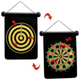 Mister Gadget Juego Dardos Magnéticos Vintage Panel Reversible 25.5x31.5 cm Con 3 Dardos Con Imán