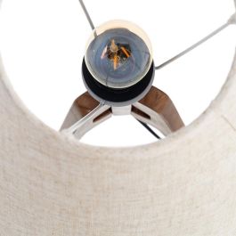 Lámpara Mesa Marrón Tejido-Madera 35 X 35 X 54 cm