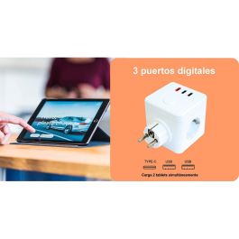 Ladrón de enchufe Silver Electronics E-BLOCK 3 Blanco 230 V 16A