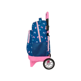 Safta Mochila Escolar con Carro Blackfit8 Mariposas, Grande, Extraíble, Compact Evolution, Blackfit8 Mariposas, 450x330x220 mm