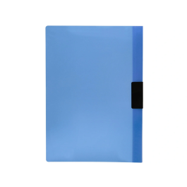 Liderpapel 45302 Carpeta Dossier Pinza Lateral Polipropileno DIN A4 Azul para 30 Hojas con Pinza Deslizante
