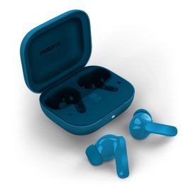 Motorola Moto Buds Bass Auriculares True Wireless Stereo (TWS) Bluetooth con Cancelación de Ruido Activa, Llamadas/Música, Azul