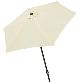 Color Baby Parasol Terraza 250 cm con Chimenea Mástil Aluminio 3,4 cm Crema