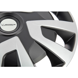 Michelin Juego de 4 Adornos de Rueda 15 Pulgadas Utilidades Especiales NVS ABS Acabado Laca Brillo Sistema Night Vision Security